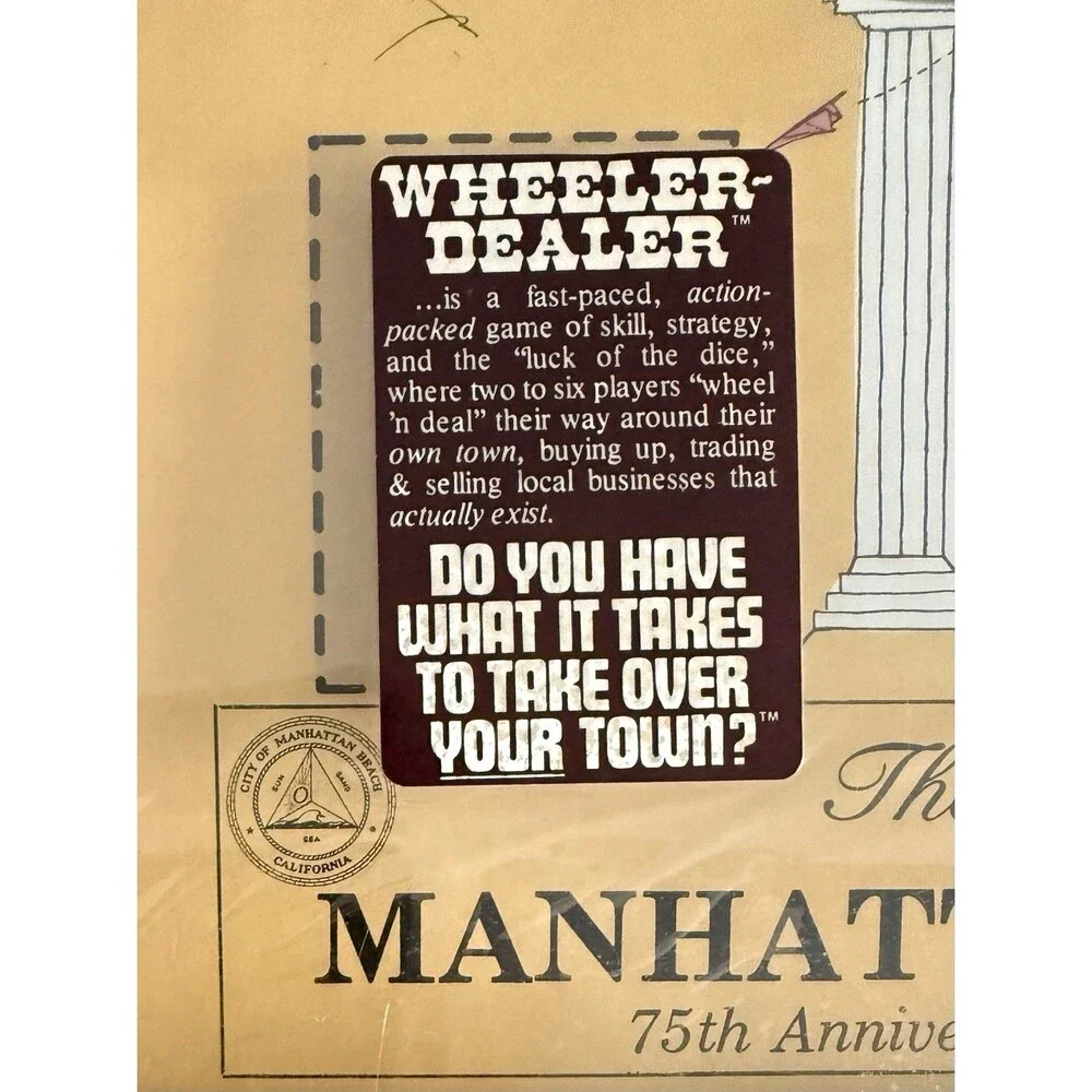 SEALED Manhattan Beach 75th Anniversary Wheeler-Dealer Game 1987